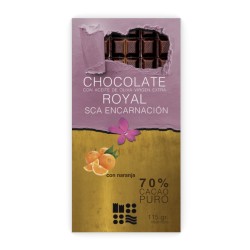 CHOCOLATE AOVE 70% CACAO-Naranja 115 GR