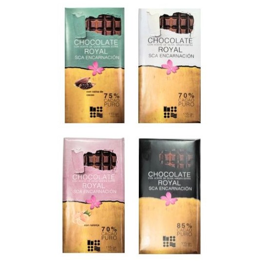 CHOCOLATE CON AOVE Royal 70% CACAO Tableta 115 GR