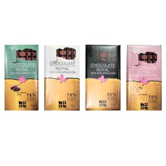 CHOCOLATE CON AOVE Royal 70% CACAO Tableta 115 GR